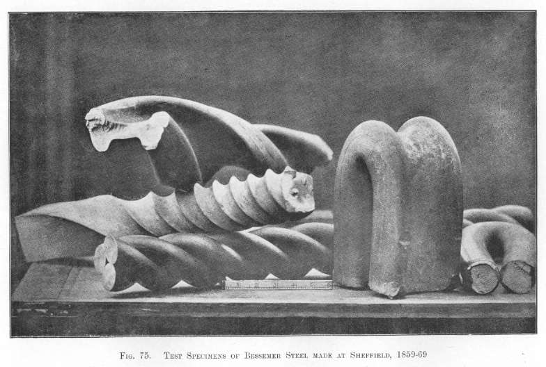 Test specimens of Bessemer Steel made at Sheffield, 1859-69